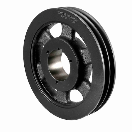 Browning 2 Groove Cast Iron Bushed Bore Multiple Sheave, 2Q5V103 2Q5V103